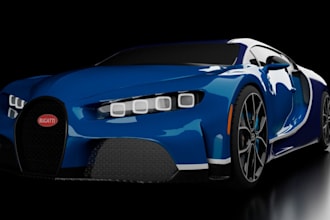 render 3d exterior automotive car, bumper car, sport car, gvt car, lego car