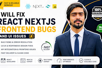 fix react nextjs frontend bugs and UI issues