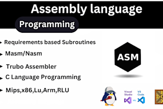 do  assembly language assignments for x86, nasm, arm, mips