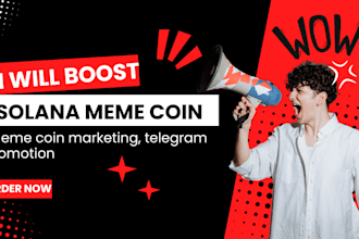 boost solana meme coin, meme coin marketing, telegram promotion