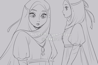 draw illustration for coloring book