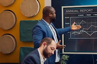 do stock report analysis, estimation cost, risk assessment,  financial analysis