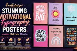 design stunning motivational typography posters