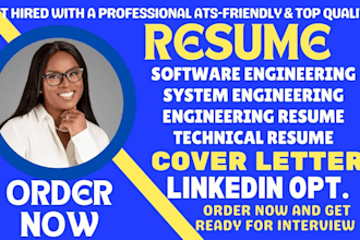 write software engineering resume, software architect, or system engineer resume
