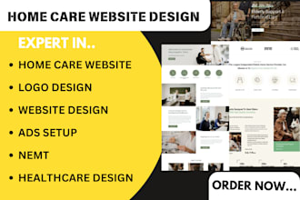 design logo , redesign home care website, medical flyer brochure