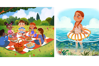 draw beautiful children storybook illustrations