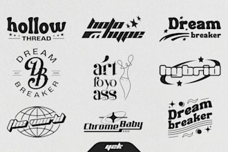 do urban y2k, streetwear clothing brand logo design