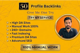 create high authority seo profile backlinks manually