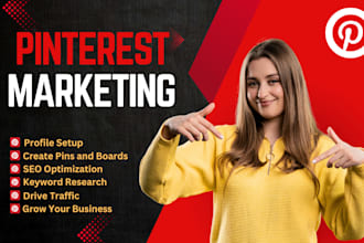 create SEO optimized pins and boards as a pinterest marketing manager