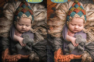 retouch maternity and baby and photos professionally