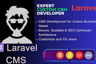 develop your website with a customized laravel cms