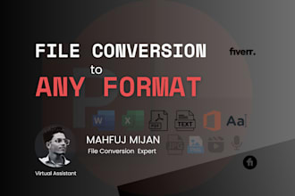 professional file conversion PDF, doc, image and more