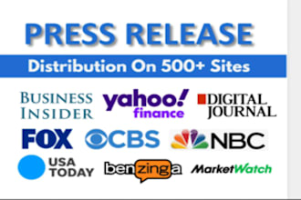 write and press release your article on yahoo finance