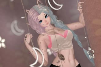 create custom vrchat avatar 3d vtube anime model furry vrchat avatar vrc nsfw