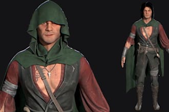 create high quality 3d realistic character aaa 3d character for game and films
