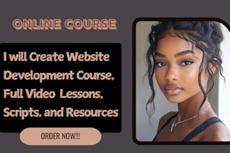create web development course lessons video scripts and resources