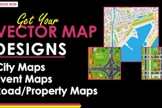 draw vector map isometric city map, campgrounds, festival maps in illustration