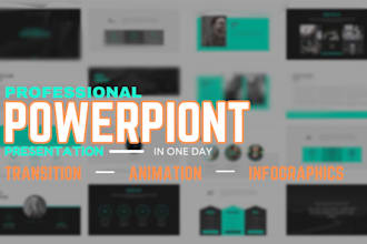 create powerpoint presentation, pitch deck design, keynote or canva presentation