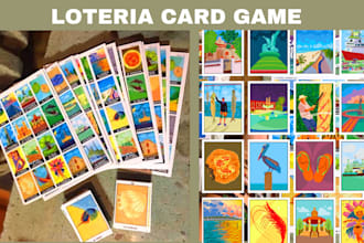 draw loteria card game zodaic card game oracle card design for tarot reading