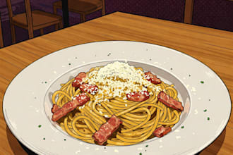 simple food illustration ai