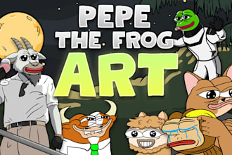 draw amazing custom pepe the frog art
