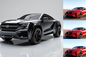 model an render high quality 3d vehicle design car truck  aircraft in ultra HD