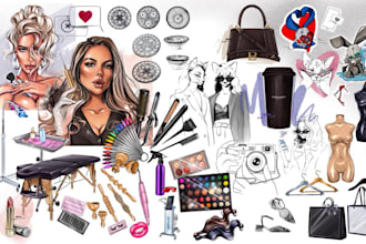 draw sticker packs, beauty portraits, custom icons