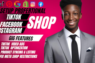 setup tiktok shop, facebook ads campaign or google SEM to boost store sales