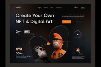 create your professional nft landing page website, nft minting website