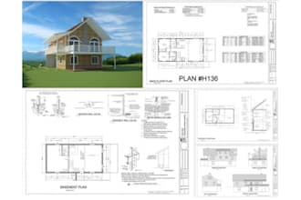 draw 2d architectural blueprint house plan building permit floor plan in autocad