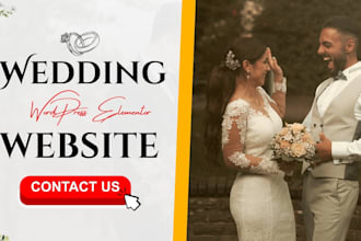 design wedding invitation website, wedding rsvp website wordpress elementor