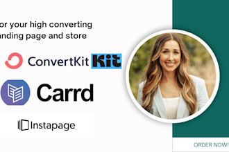 design premium convertkit carrd instapage conversion focused landing page