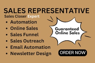 sales representative sales closer guaranteed online sale lead generation