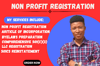 do 501c3 non profit registration, bylaw, coi, reinstate 501c3, 1023ez, form 990