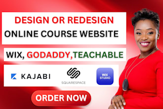 create course website ghl, wix studio, udemy course upload website design
