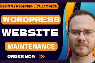 provide maintenance and support for your wordpress website, website bug fix