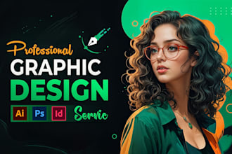 do graphic artist and designer in adobe illustrator, adobe photoshop work