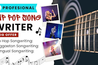 be female hip pop songwriter for rap reggaeton, hip pop songwriter in english