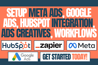 setup meta ads hubspot integration google ads crm zapier ad creatives workflows