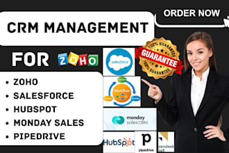 do crm management automation workflows zoho salesforce hubspot monday pipedrive