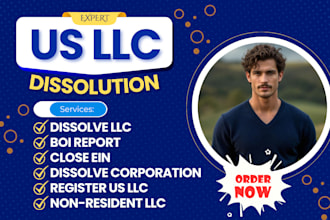 dissolve US llc, amend llc, change llc ownership, close ein, fix suspended llc