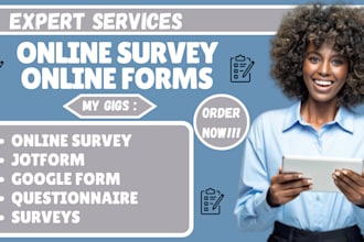 create responsive online form, online survey jotform, google form, questionnaire