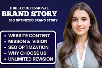 write your brand story, mission and vision statement, website content writer