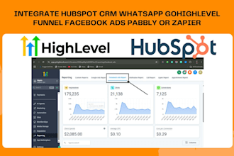 do hubspot email marketing gohighlevel CRM sales funnel fb ads zapier automation