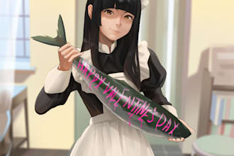 draw anime character, fanart, oc