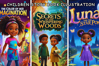 illustrate children story book illustration, children story book illustration