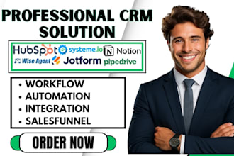 setup pipedrive crm systeme io wise agent jolform notion hubspot integration