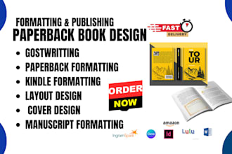 upload, format books, ebook and manuscripts for amazon KDP, lulu and ingramspark
