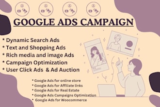 setup google ads campaign manage PPC adwords optimize shopping search SEM expert