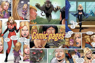 illustrate comic pages graphic novel comic cover art nsfw anime as comic artist